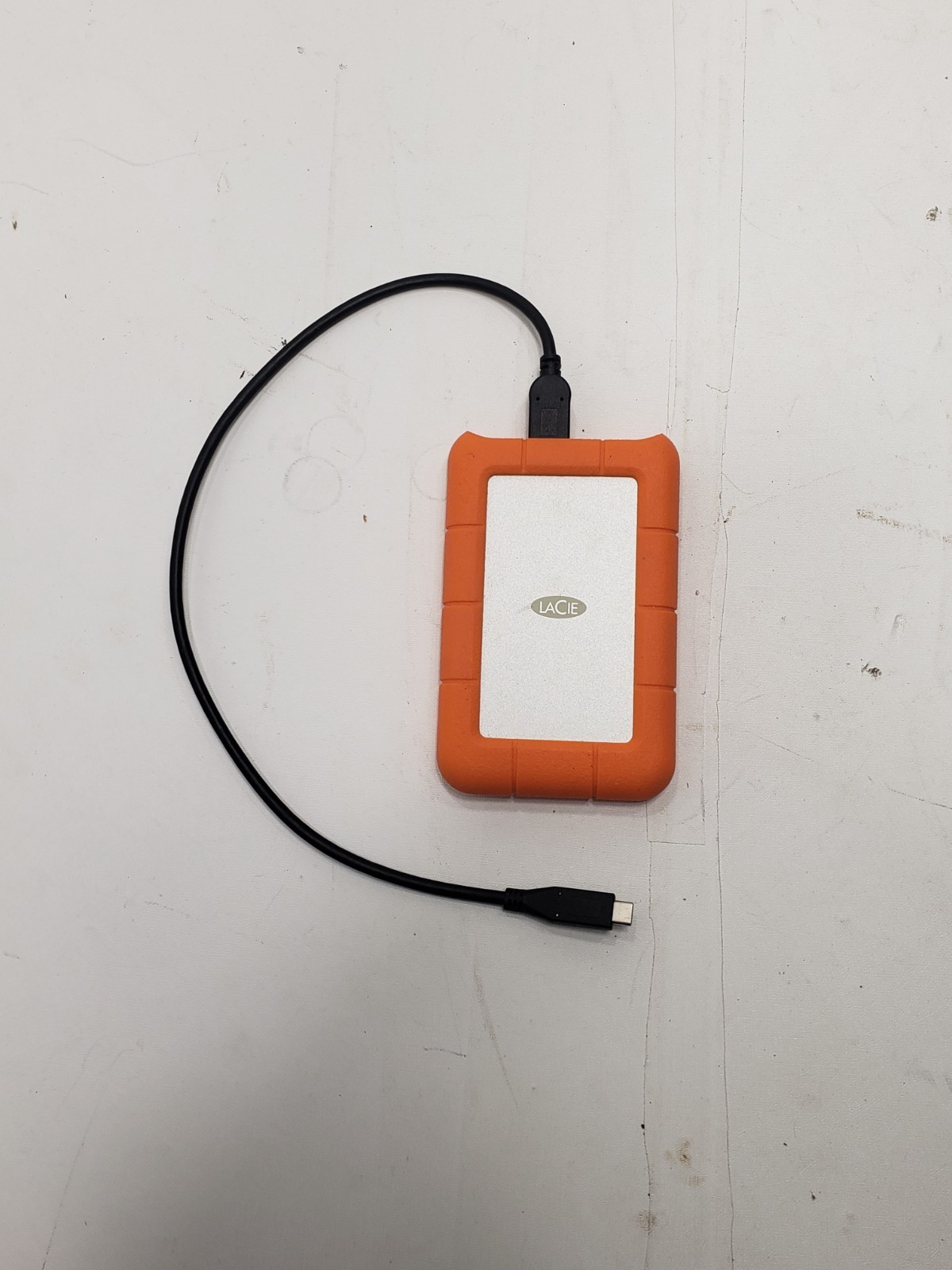 LaCie Rugged Portable External Hard Drive Orange USB 3.0 w/ Cable Tested Works
