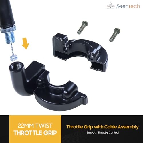 22mm Twist Throttle Grip with Cable Assembly – Fits SSR125 Pit Bike, Baja