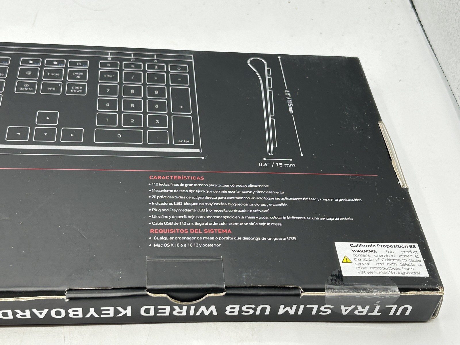 NEW Macally Ultra Slim USB Wired Keyboard for Mac Silver ACEKEYA – FREE S/H