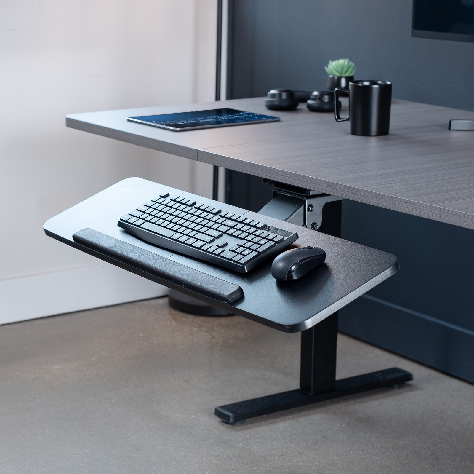 VIVO Adjustable 34″ Computer Keyboard & Mouse Platform Tray Under Desk Mount