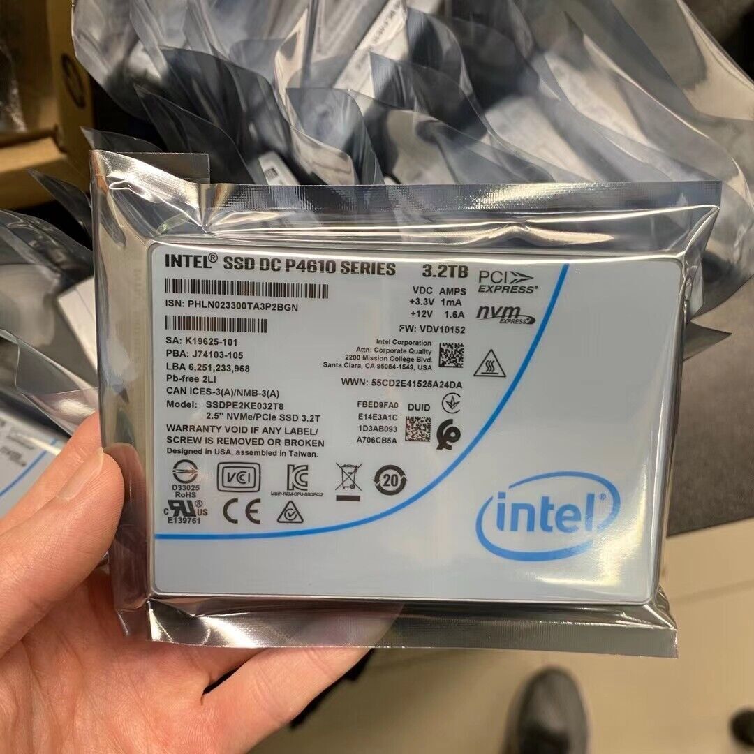 Intel DC P4610 Series NVMe PCIe 2.5″ U.2 Internal SSD 3.2TB SSDPE2KE032T8