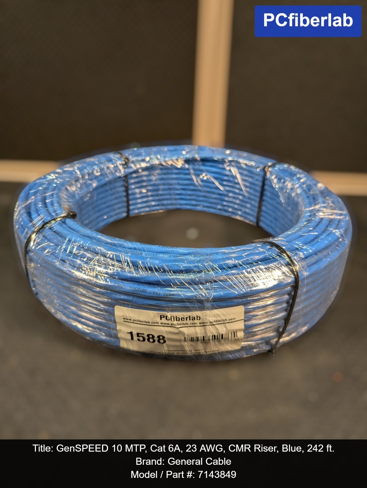 GenSPEED® 10 MTP™ Mosaic Twisted Pair Category 6A CMR RISER Cable Blue – 242Ft