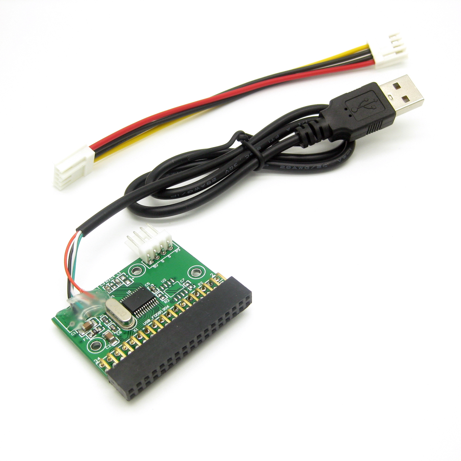 USB to 3.5″ 34-Pin Floppy Disk Drive Adapter – 1.44MB FDD Connector PCB Board