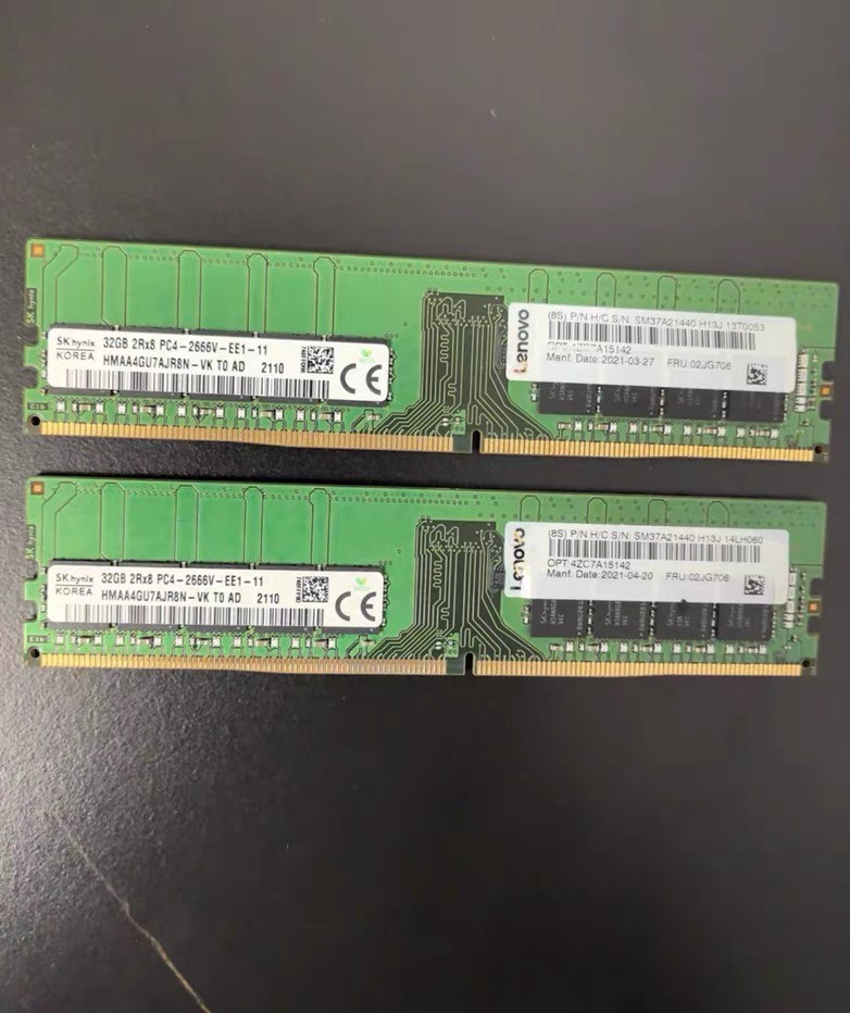 SK hynix 32GB 2666MHZ DDR4 ECC UDIMM RAM Server Memory