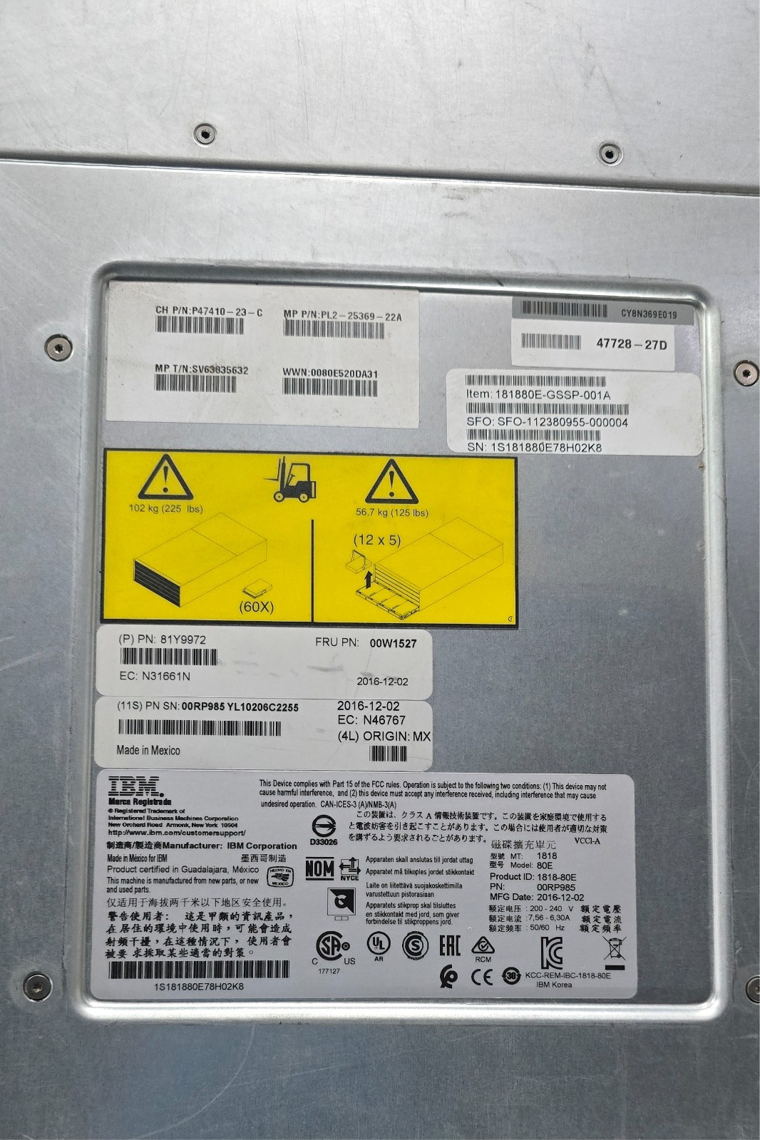480TB 4U 60-Bay Enclosure + 60x HGST Ultrastar He8 8TB SAS3 Hard Drives
