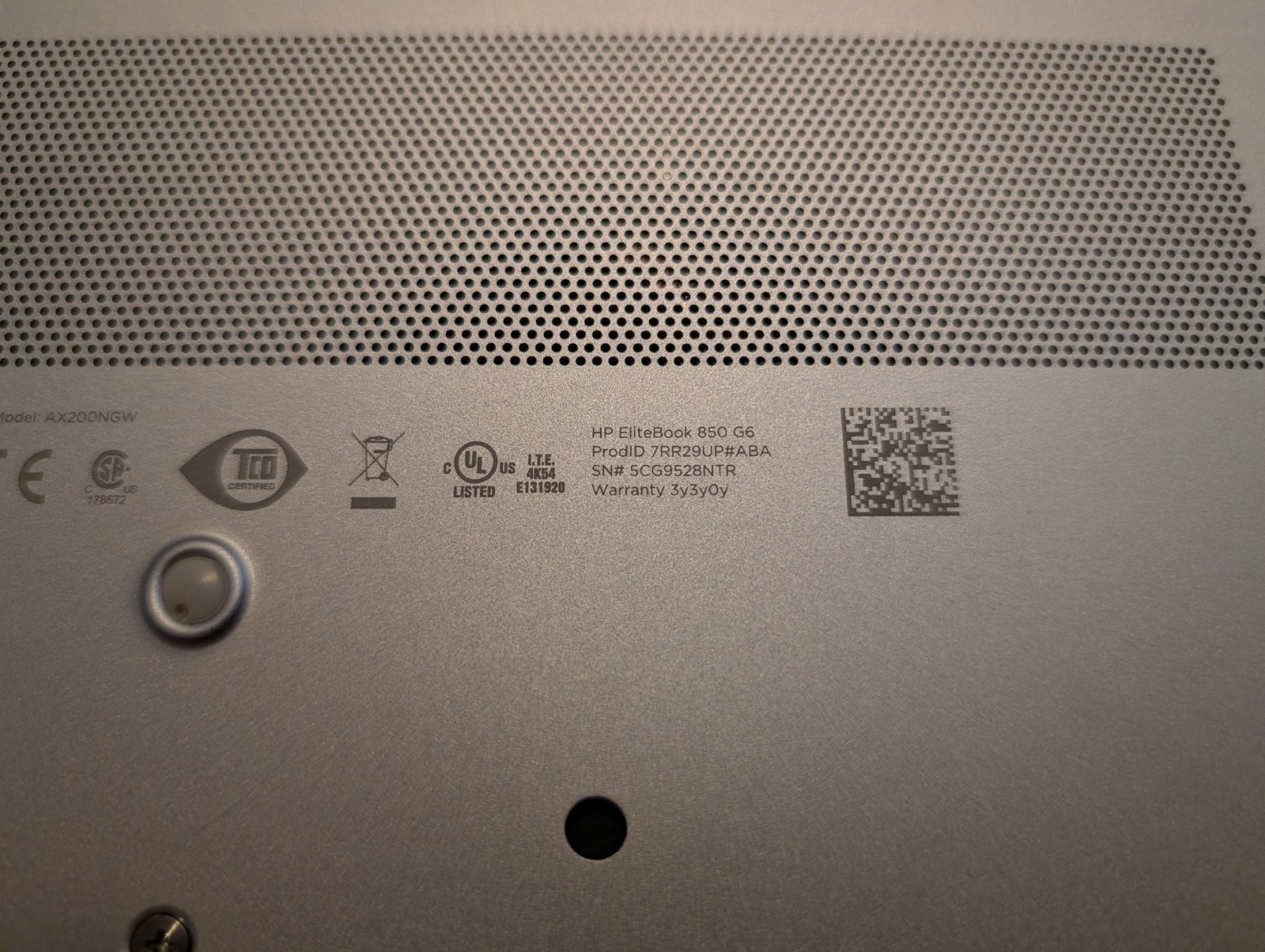HP EliteBook 850 G6 15.6″ i5-8365U 8GB RAM Laptop w/ 150W AC – No SSD
