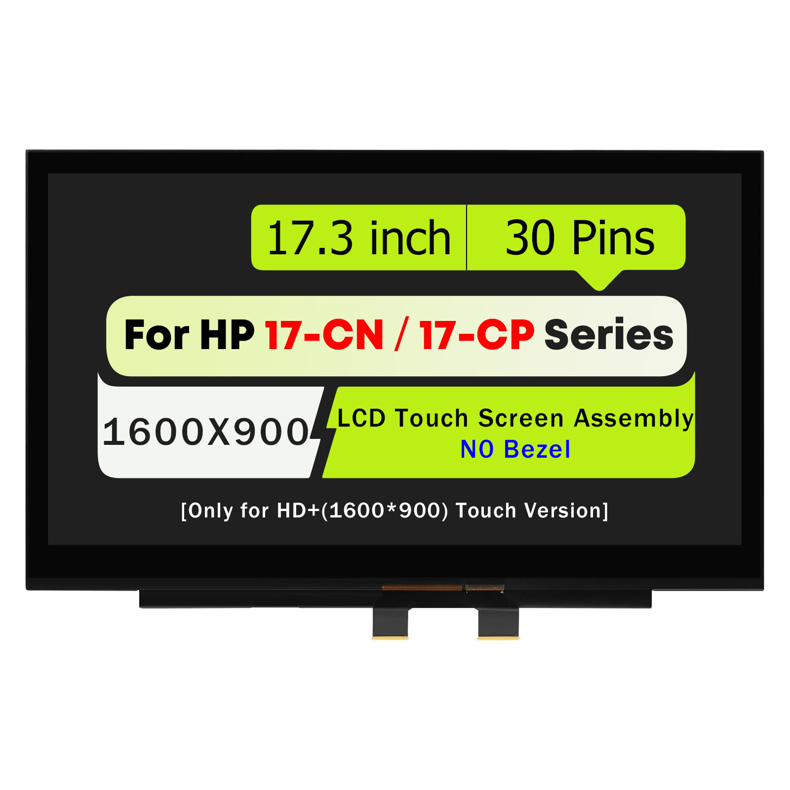 M50441-001 N39382-001 For HP 17-CN 17-CP 17.3″ HD+ LED LCD Touch Screen Assembly