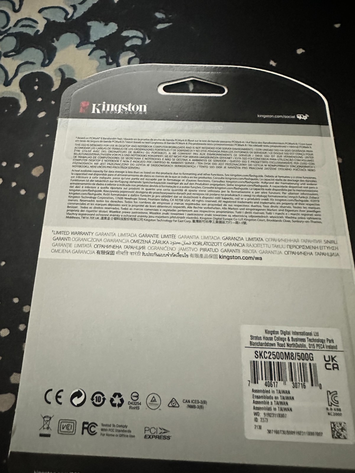 Kingston A2000 500GB M.2 NVMe Internal SSD (SA2000M8/500G)