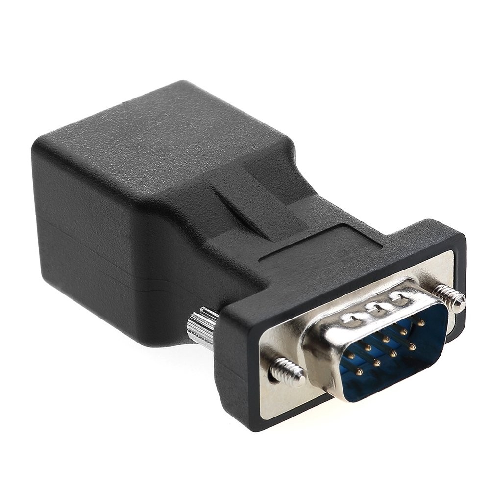 RS232 to RJ45, DB9 9-Pin Serial Port Male to RJ45 Female Cat5E/6 Ethernet LAN Ex