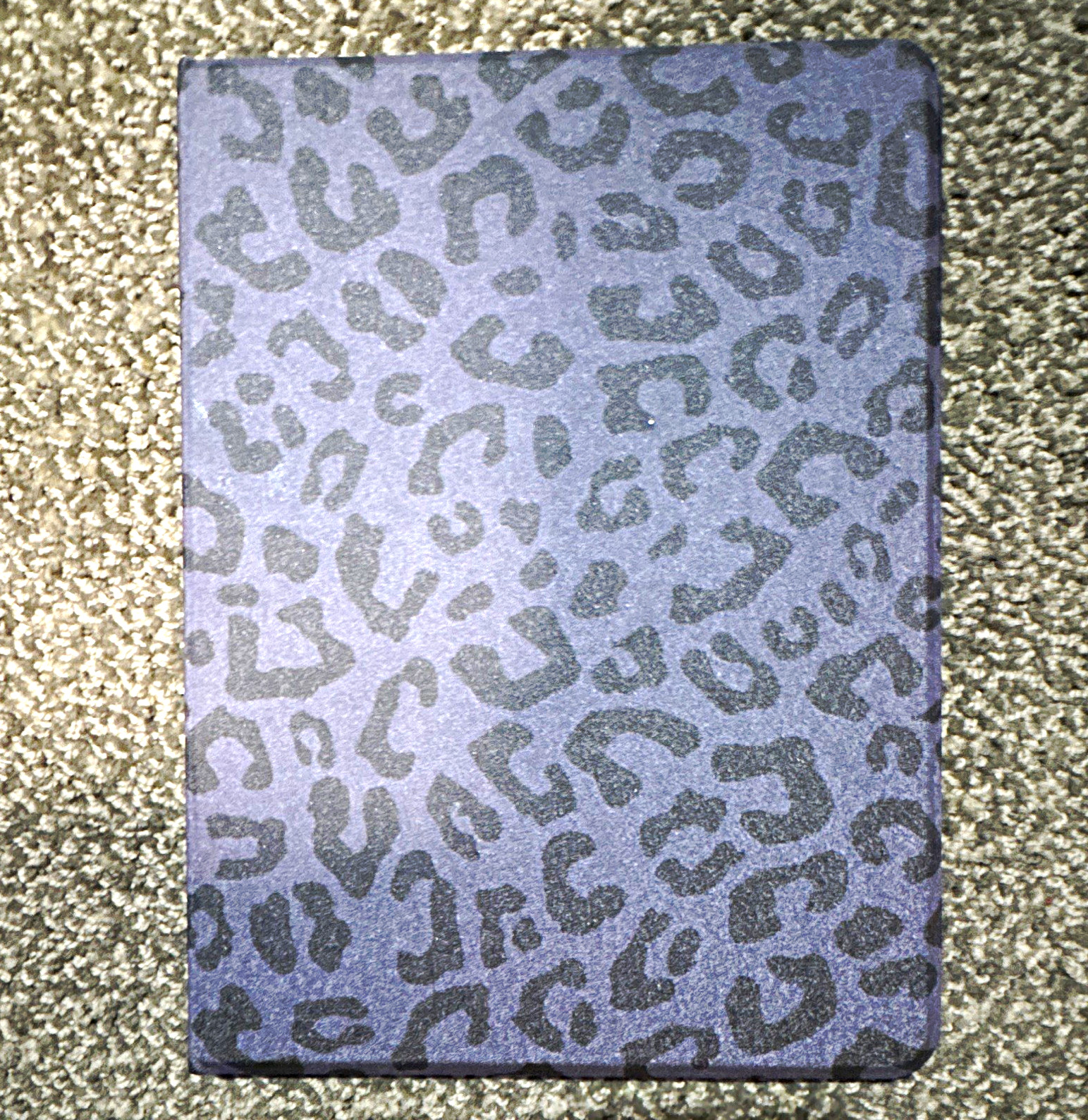 Gray Leopard Folding Folio Case w/ Stand for Apple iPad 10.2″ Synthetic Leather