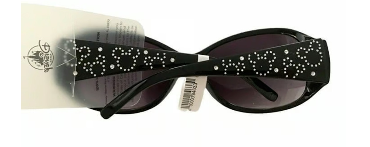 NEW! Disney Parks Mickey Mouse Icon Ears Rhinestones Adult Sunglasses – Black