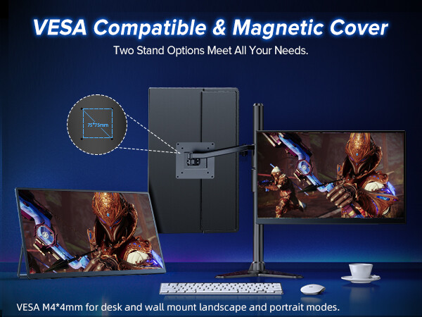 2K 144Hz Tragbarer Monitor, UPERFECT 17.3″ Portable Display 2560*1440 QHD DHR US