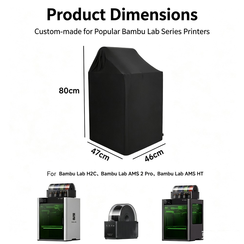 Nylon Elastic 3D Printer Dust Cover For Bambu Lab H2C/ AMS 2 Pro/ HT Accessories