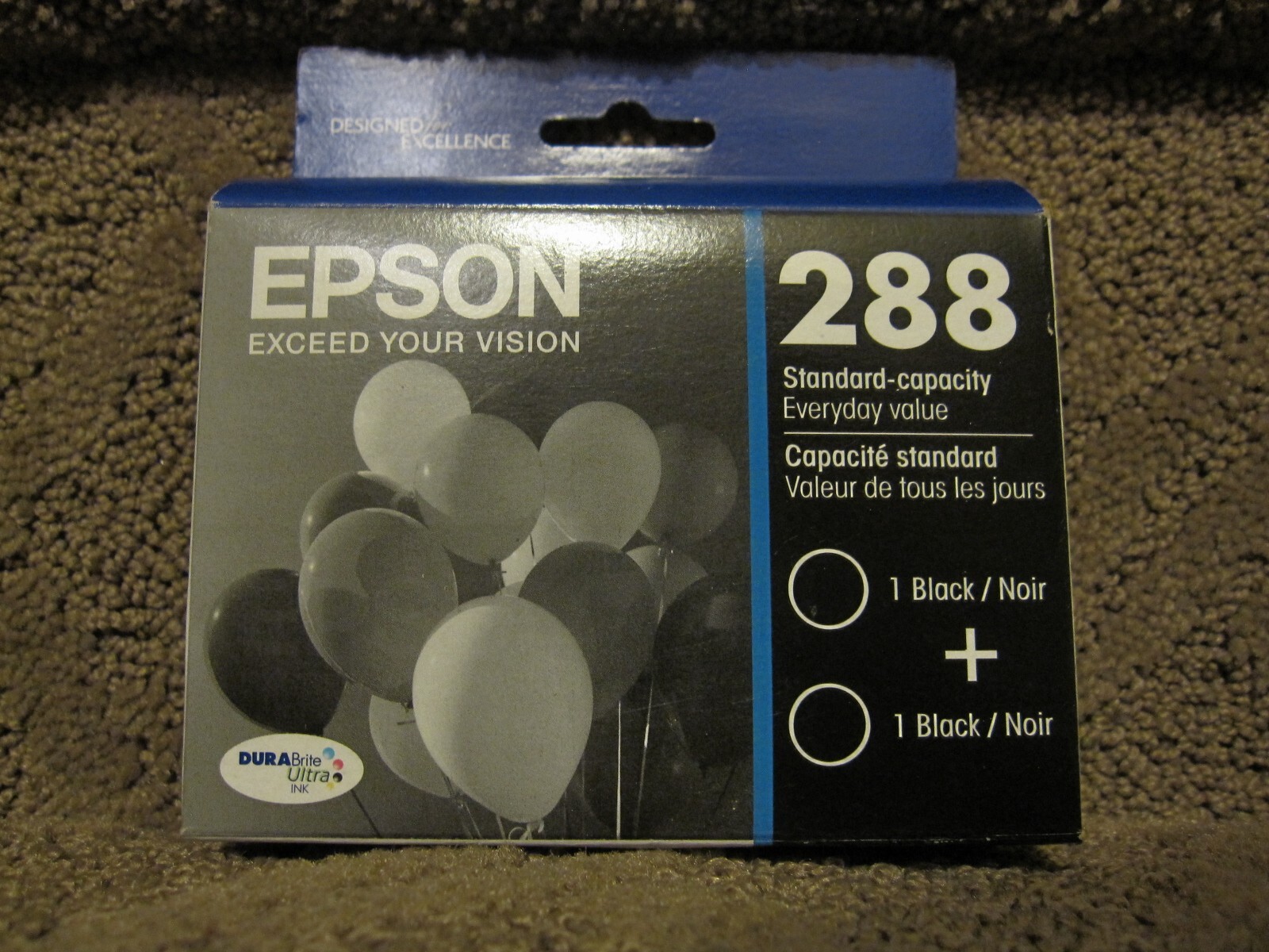 Epson T288120-D2 Black Ink Cartridge Genuine # 288 04.2025