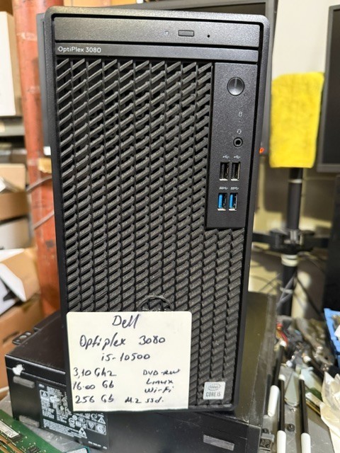 Dell OptiPlex 3080 MT Core i5 10500 3.10ghz 16Gb 256GB SSD WIFI DVDRW Linux