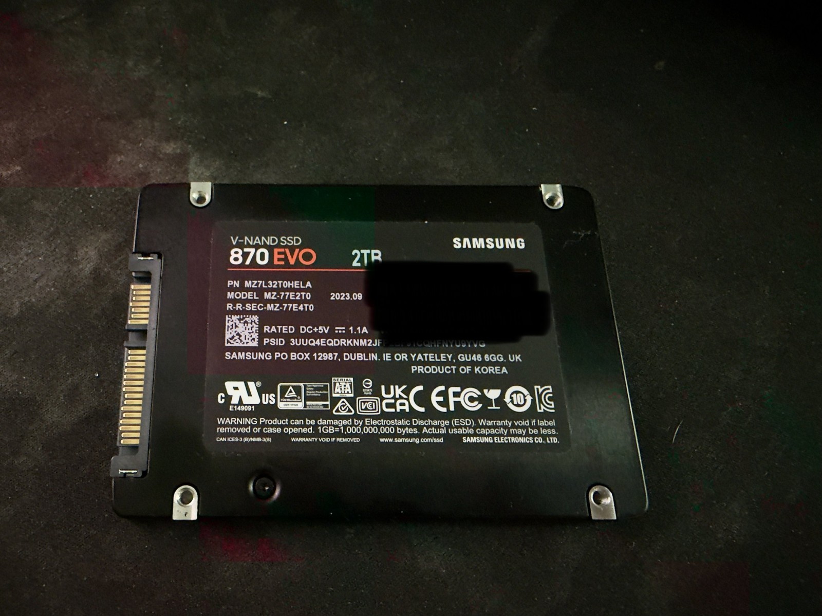 Samsung 870 EVO 2TB 2.5″ SATA III Internal SSD (MZ-77E2T0B/AM)