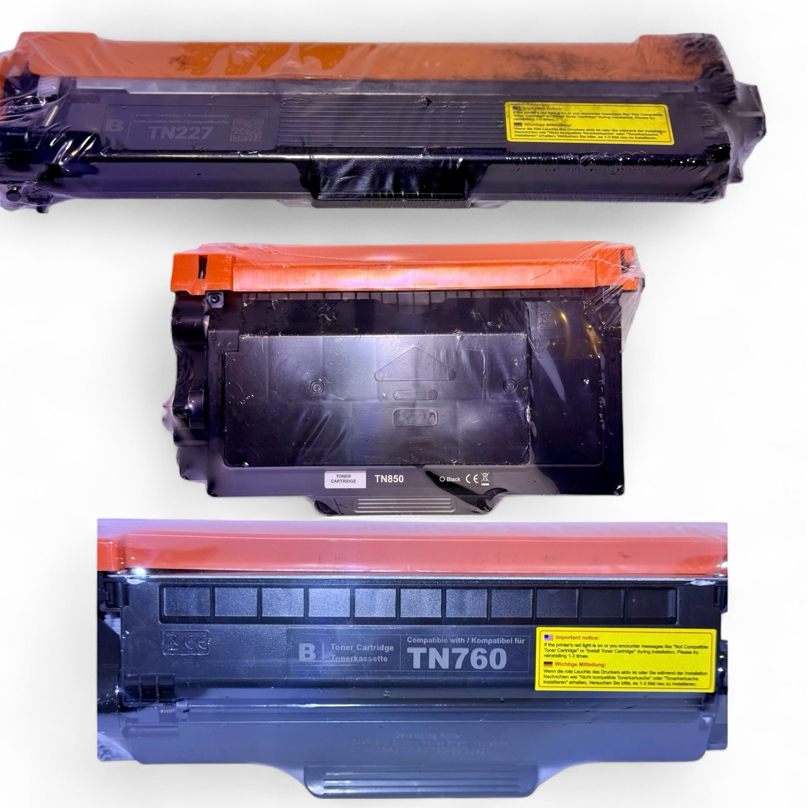Brother Compatible Toner Lot TN760 TN850 TN227 High Yield Black