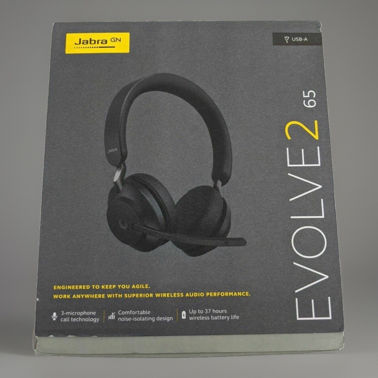 Jabra Evolve2 65 MS Stereo Bluetooth UC Headset MS Teams Google Business USB-A