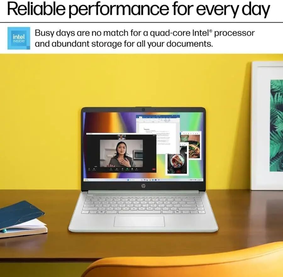 HP 14″ Student-Laptop Intel Processor N150 3.6GHz 16GB RAM 128GB UFC Computer