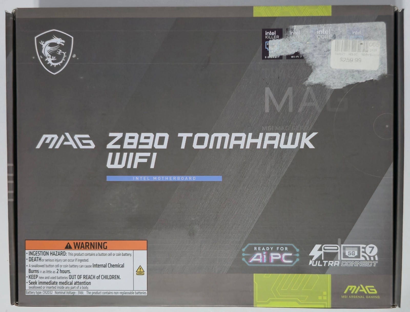 MSI MAG Z890 TOMAHAWK WIFI Mainboard Intel LGA1851 DDR5 WiFi7 *READ*