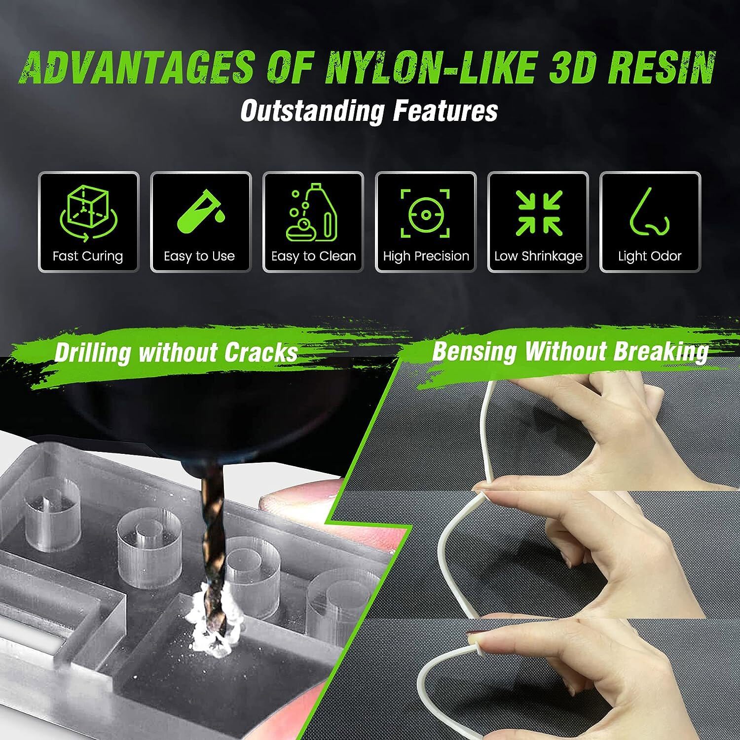 SUNLU 10KG 3D Printer Resin,Standard/Standard Plus/ABS-Like/Water Washable Resin