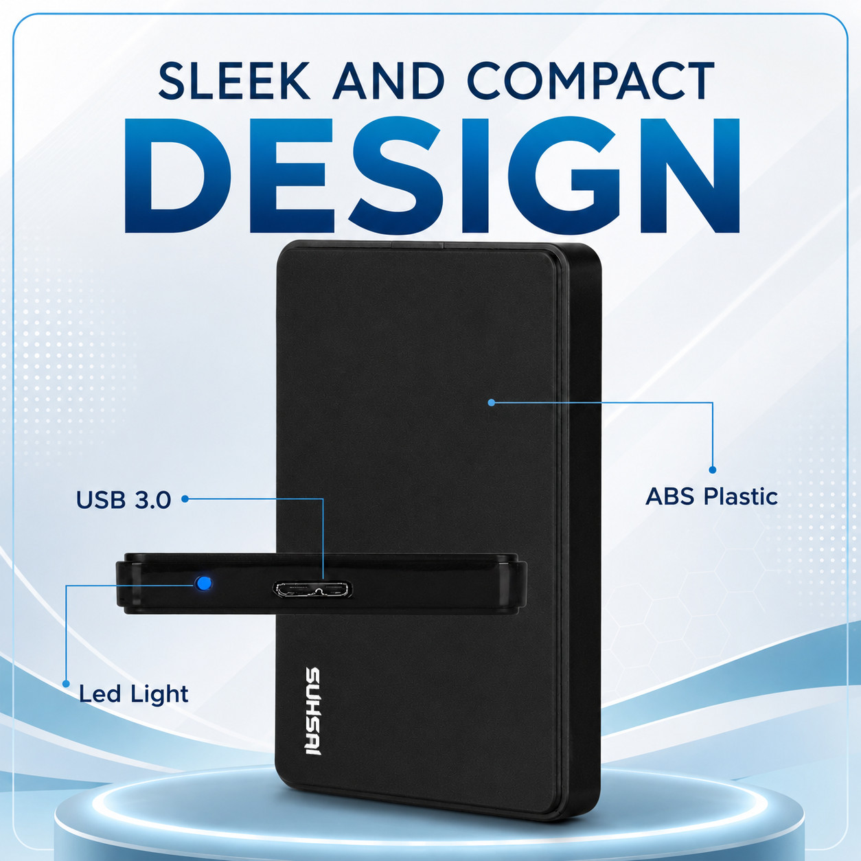 External HDD 1TB USB 3.0 Portable Hard Drive 2.5” Storage Backup PC Mac Laptop