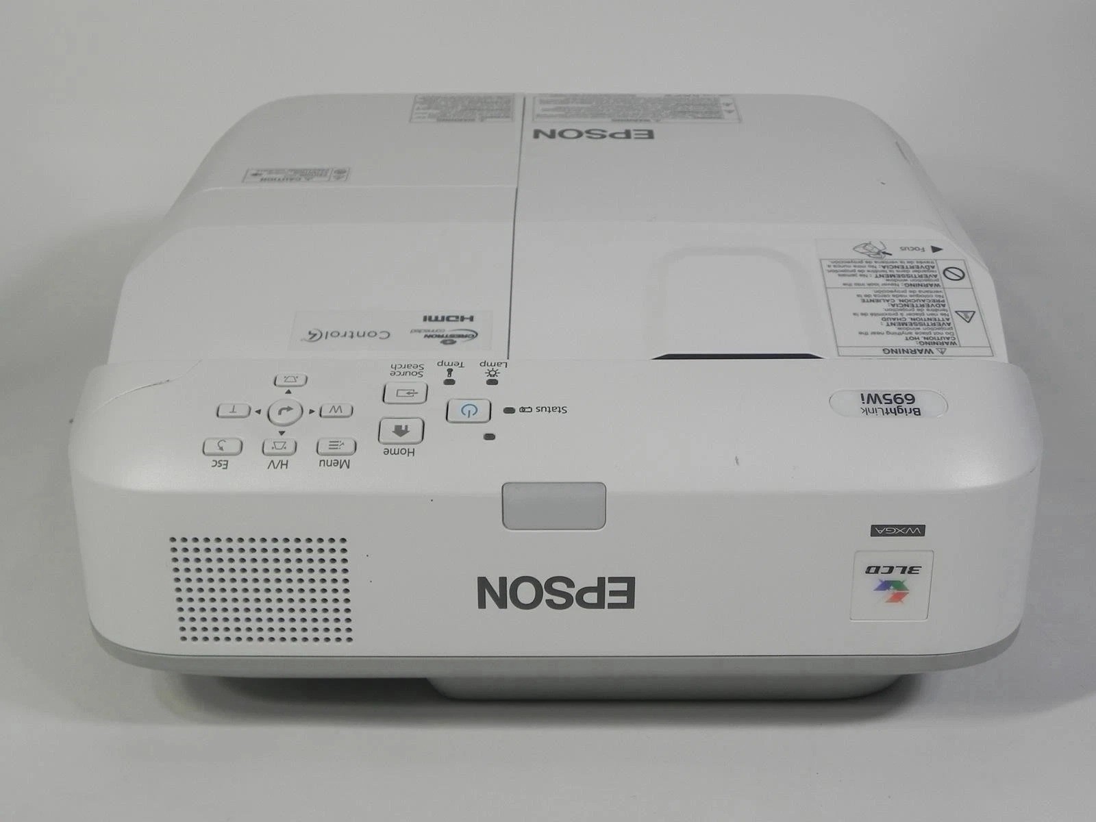 Epson BrightLink 695Wi Short-Throw 3LCD 3500 Lumens 2500 Hour HD HDMI W/ Remote