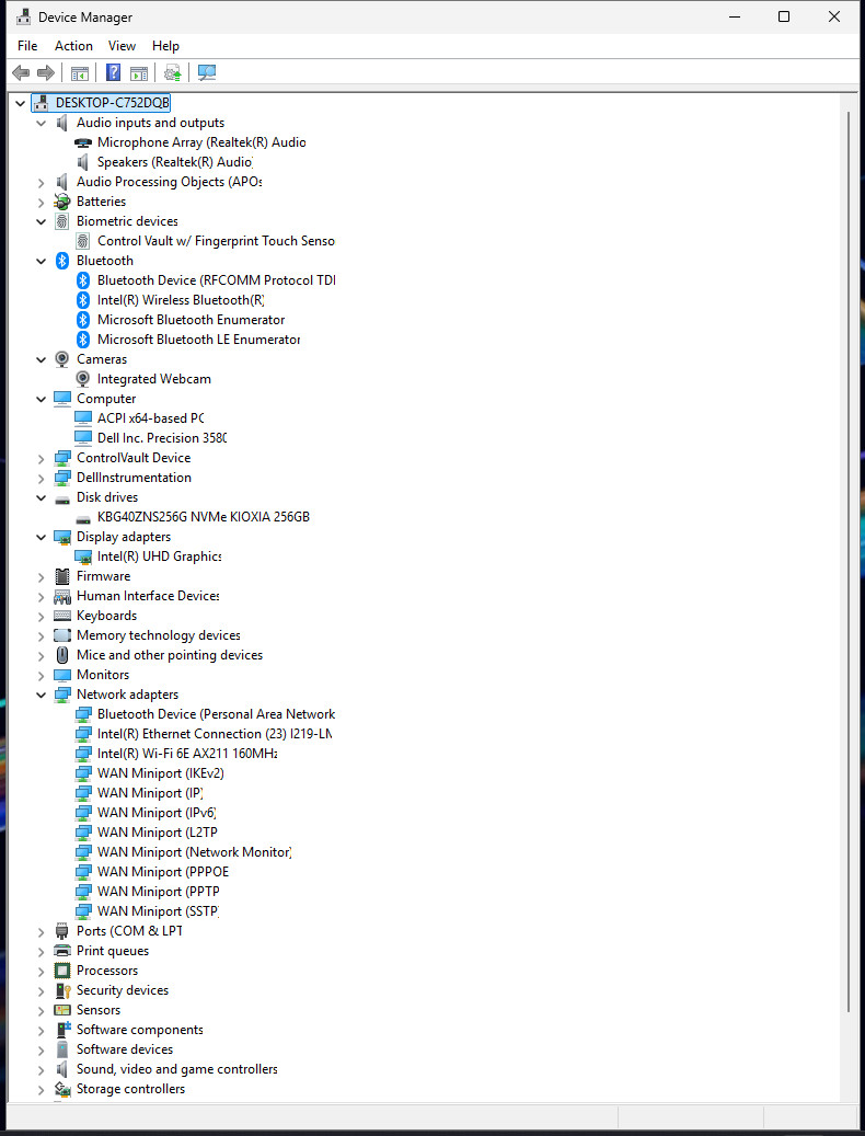 Dell Precision 3580 | CORE i5-1340P @ 1.90GHZ | 256GB SSD | 8GB RAM | W11 Pro