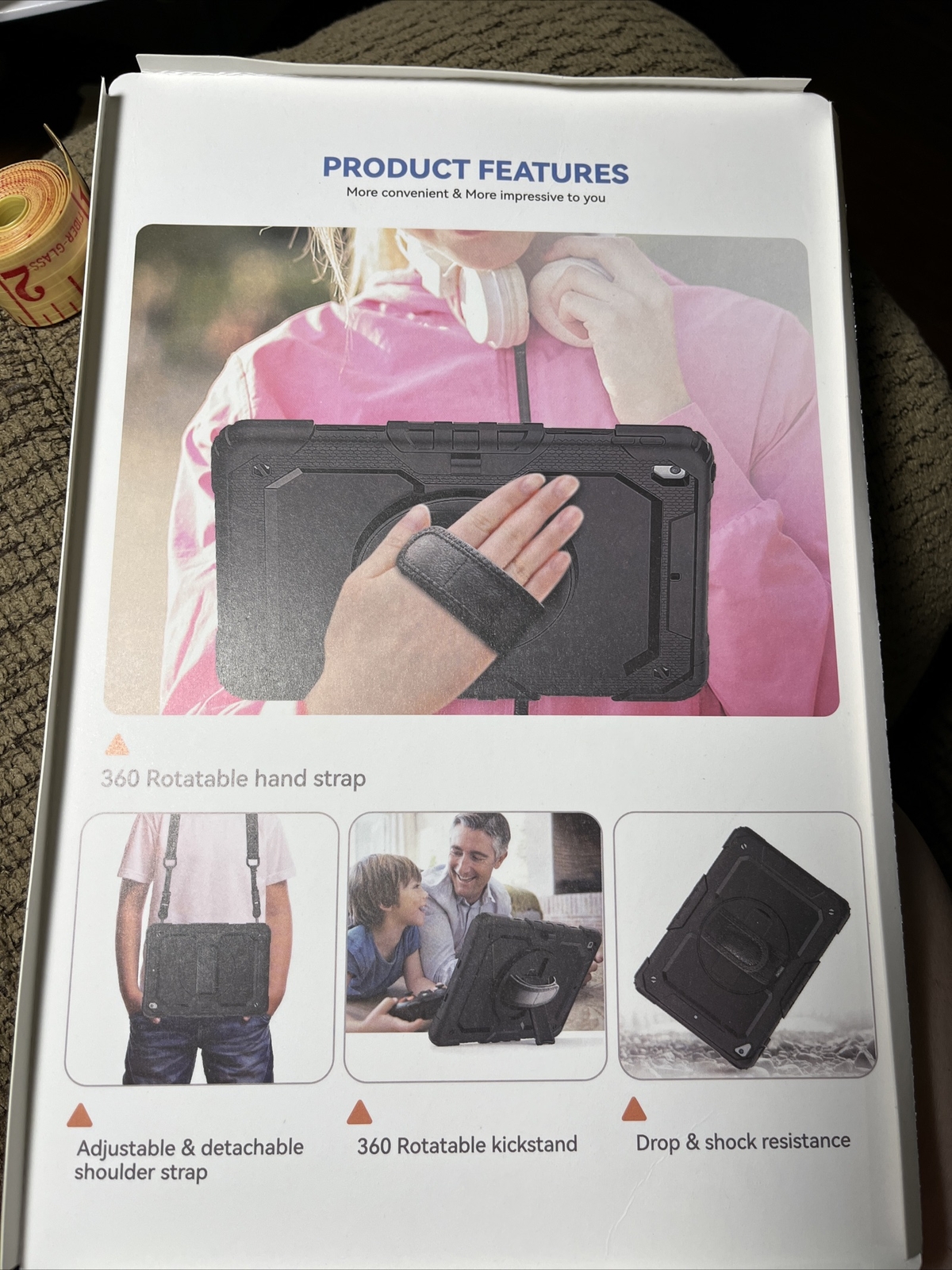 Shock Resistant Tablet Case with Hand and Shoulder Strap