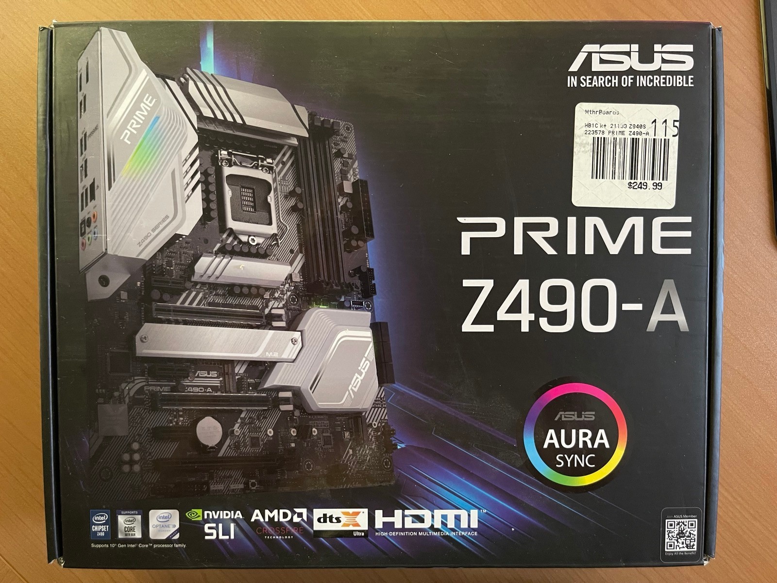 COMBO: i5-10400 + ASUS PRIME Z490-A LGA 1200 (10Gen) Z490 ATX Intel Motherboard