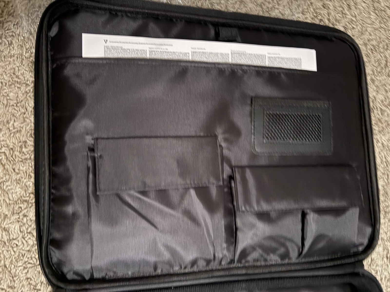 15.6” Laptop Tablet Bag Case with Shoulder Strap (Black) lightweight- NWT