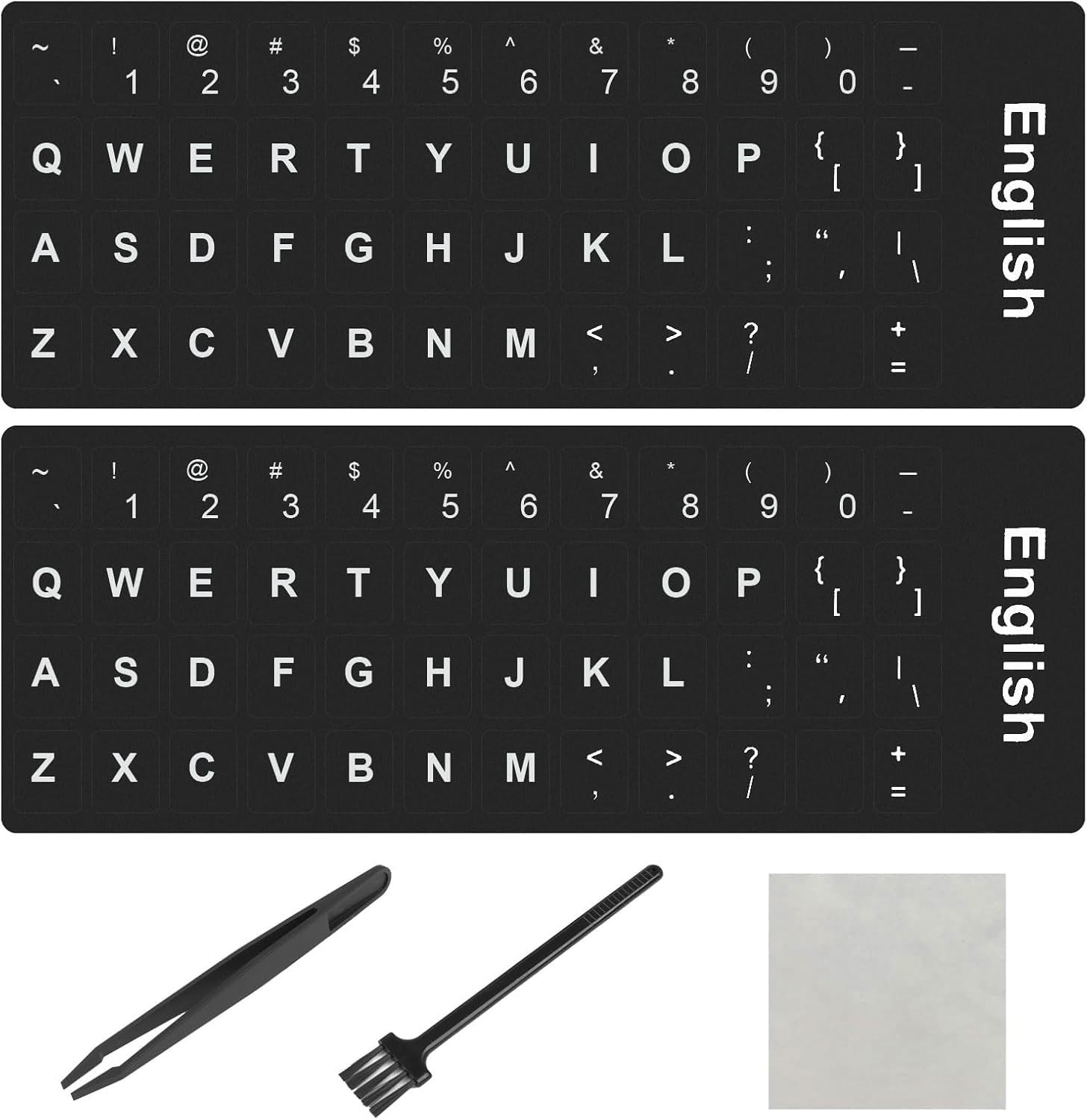 2PCS English Keyboard Stickers, Universal Replacement English Keyboard Letter…
