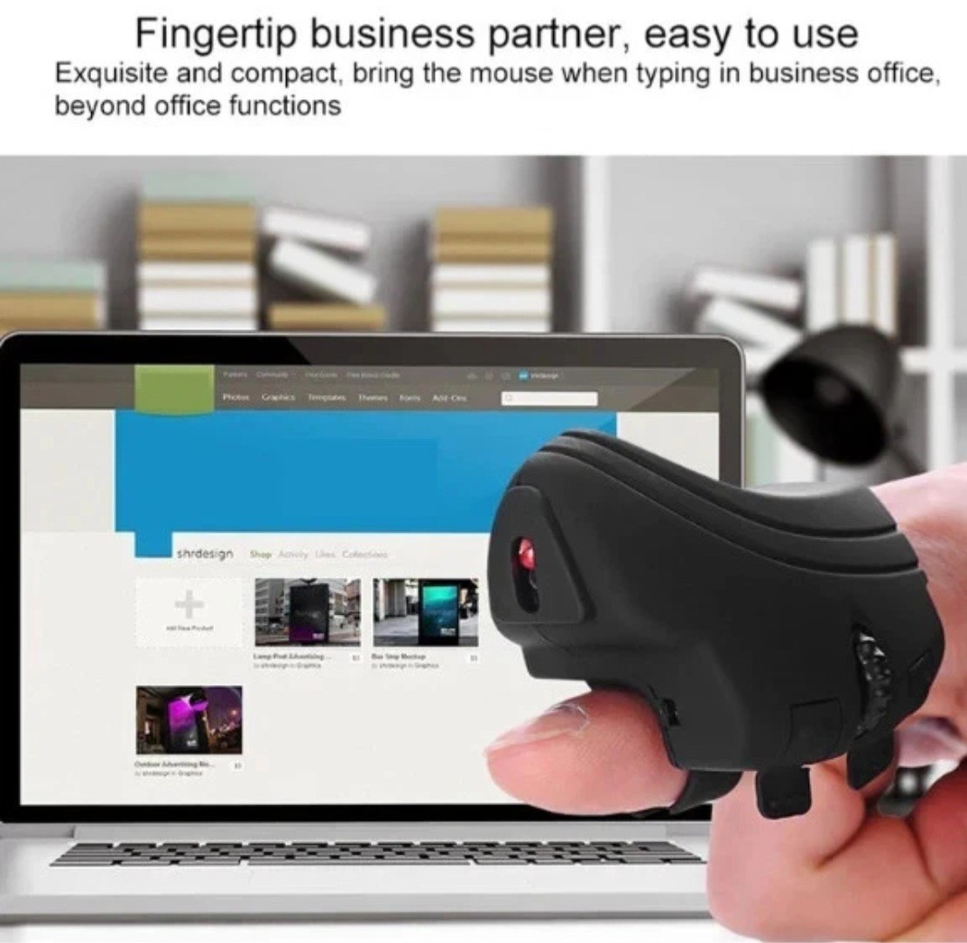 Finger Mouse, 2.4ghz Handheld Ergonomic Trackball Mouse easy to use