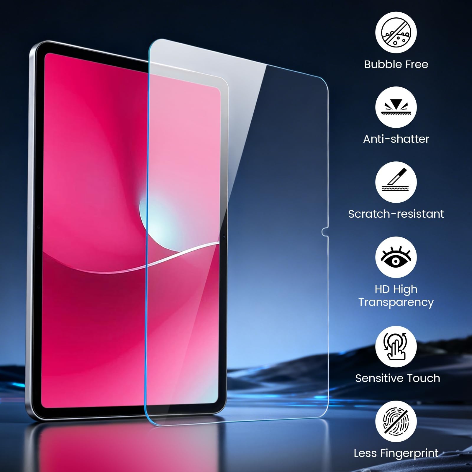 Samlior 2Pack Screen Protector for T-Mobile REVVL Tab 2 Tablet Transparent