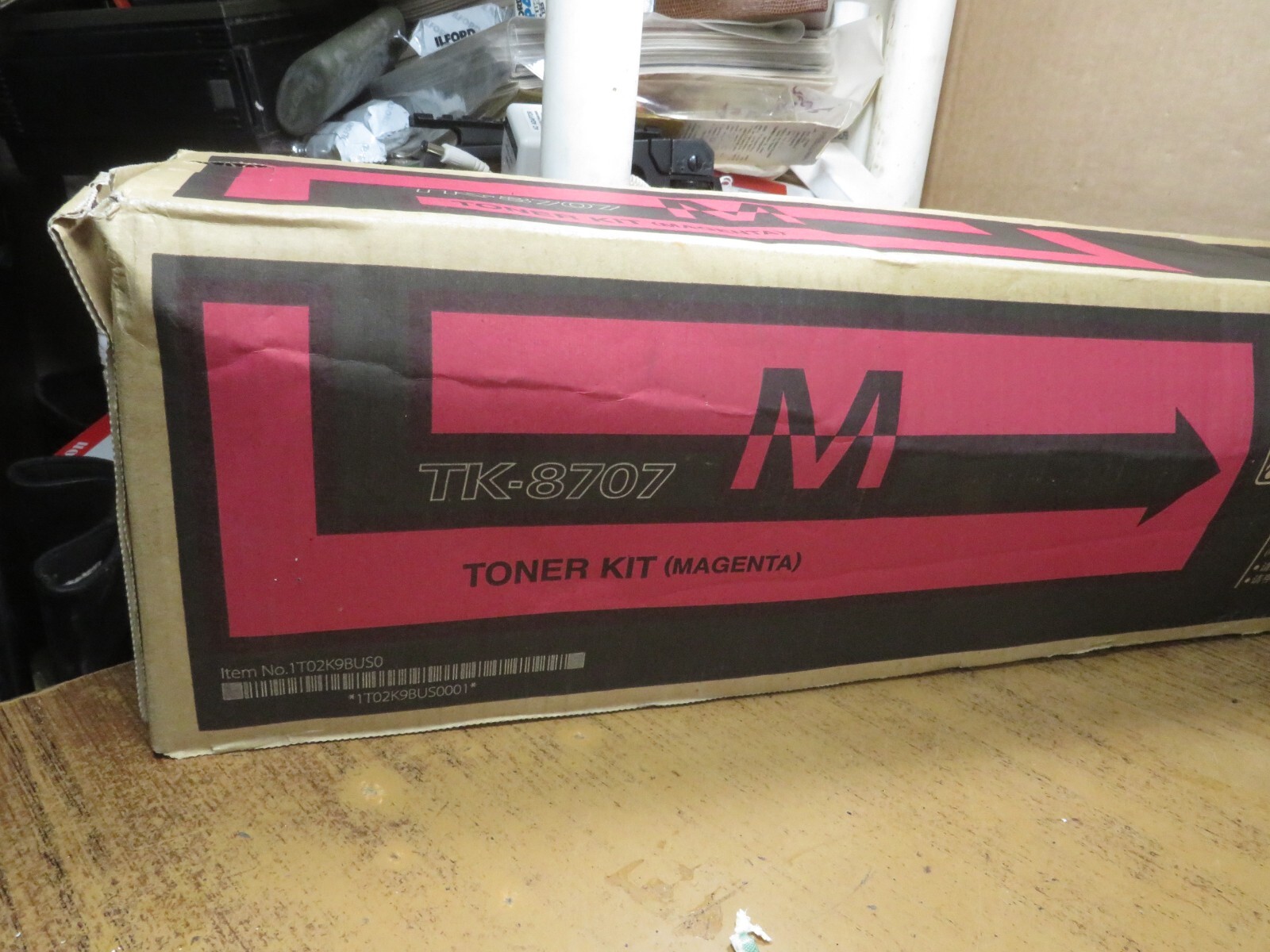 Genuine Kyocera Tk-8707M Standard Toner Cartridge (Magenta) in Retail Packaging