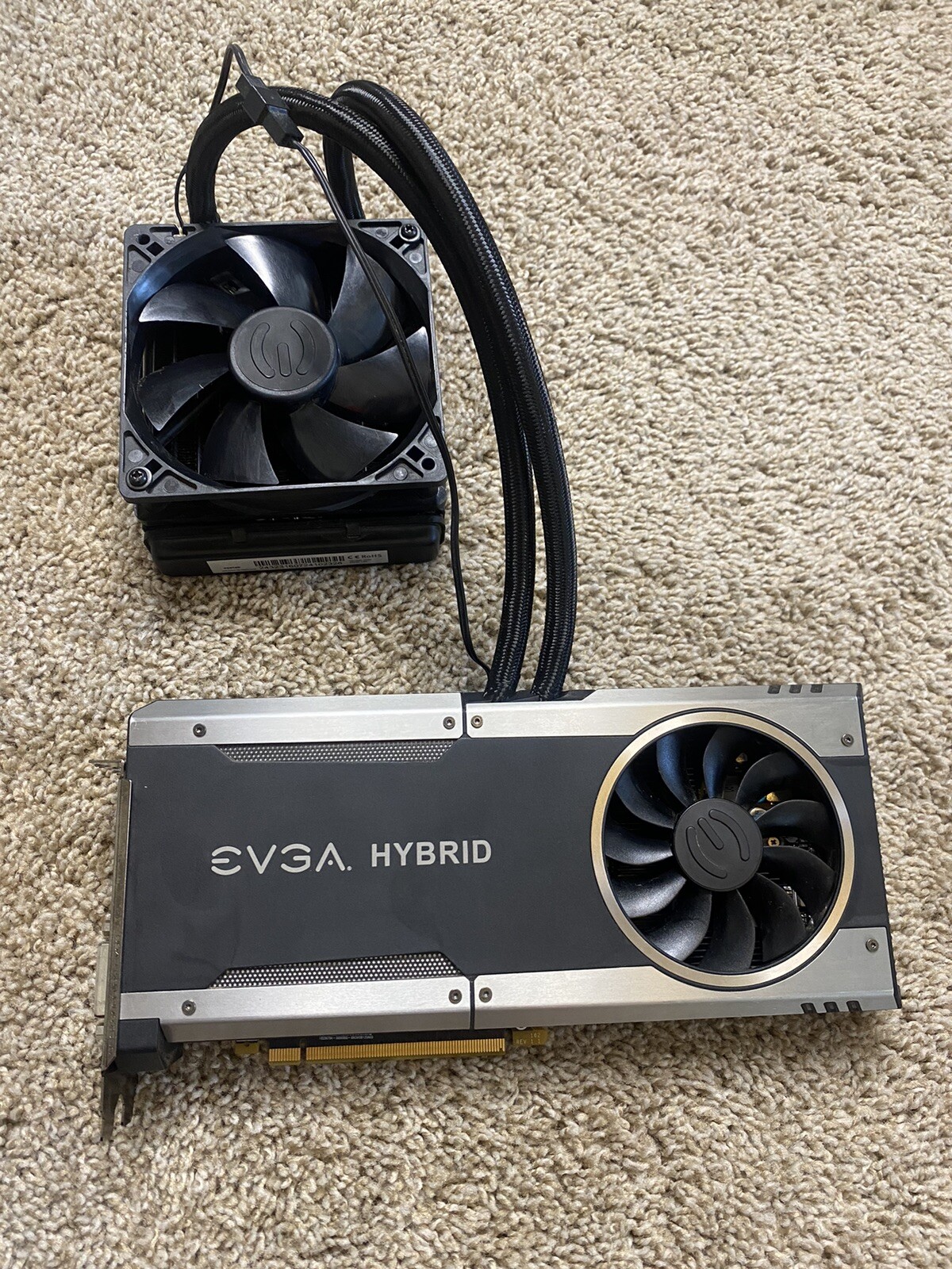 EVGA GeForce GTX 1070 Hybrid with water cooling