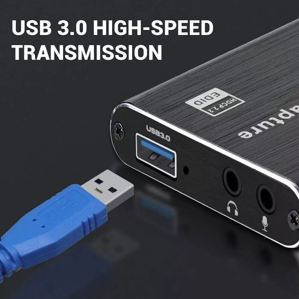 USB 3.0 4K Audio Video Capture Card HDMI Video Capture Device Full HD Recording