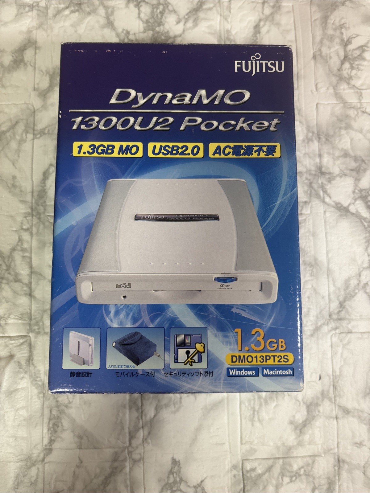 FUJITSU DynaMO 1300U2 Pocket DMO13PT2S 1.3GB MO disk compatible MO drive