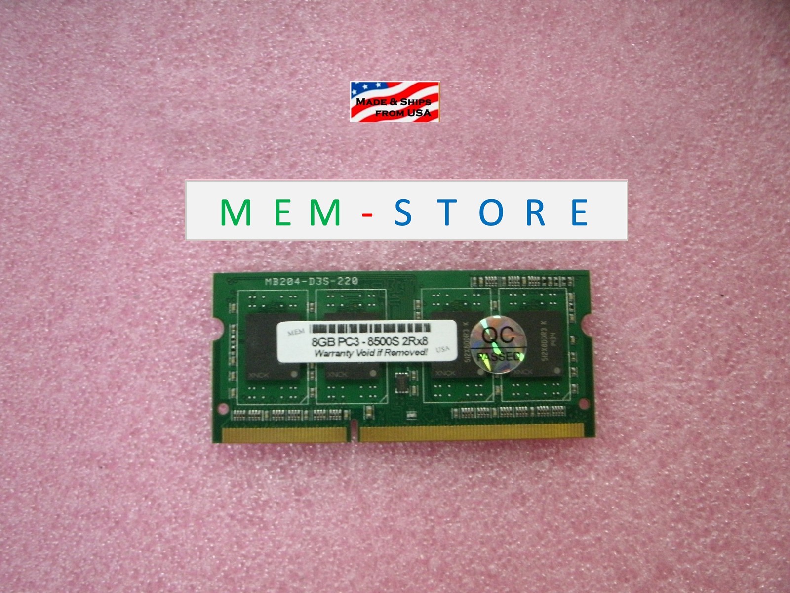 8GB PC3-8500 DDR3 1066Mhz SODIMM Memory MacBook Mid 2010, MacBook 7,1 2.4GHz