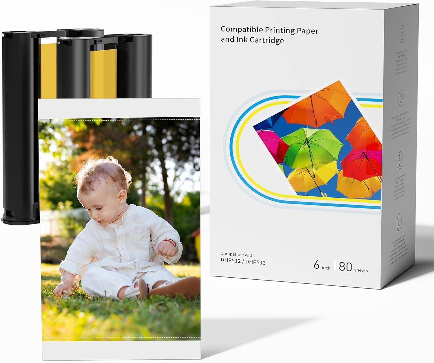 Compatible with Liene Amber M100/M200/M110/M210 4″ x 6″ Photo Printer 80 Sheets