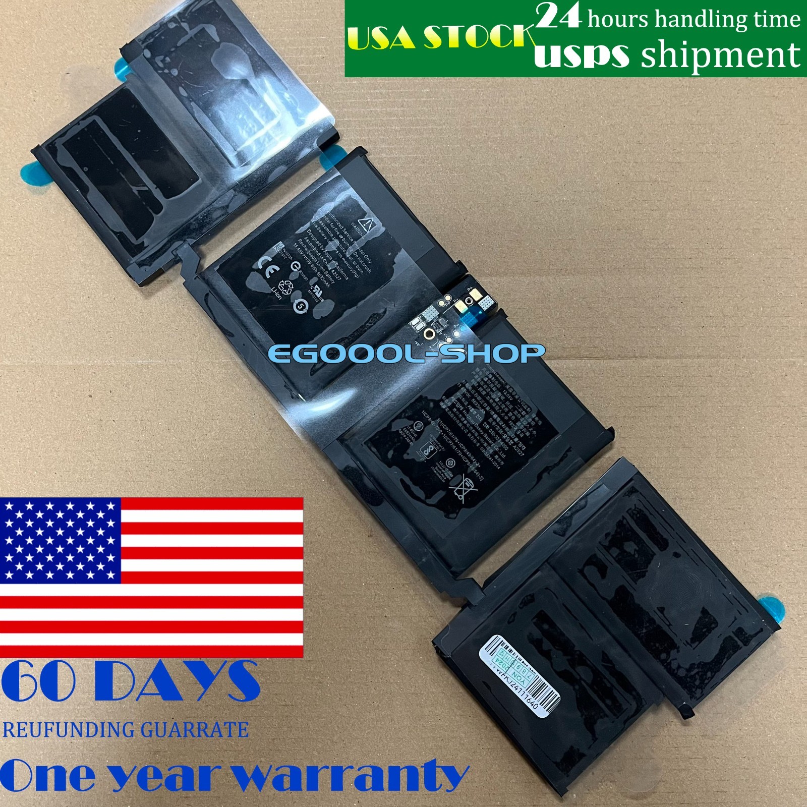 USA New Genuine OEM A2527 Battery for APPLE MacBook Pro 16″ 2021 A2485 8693mAh