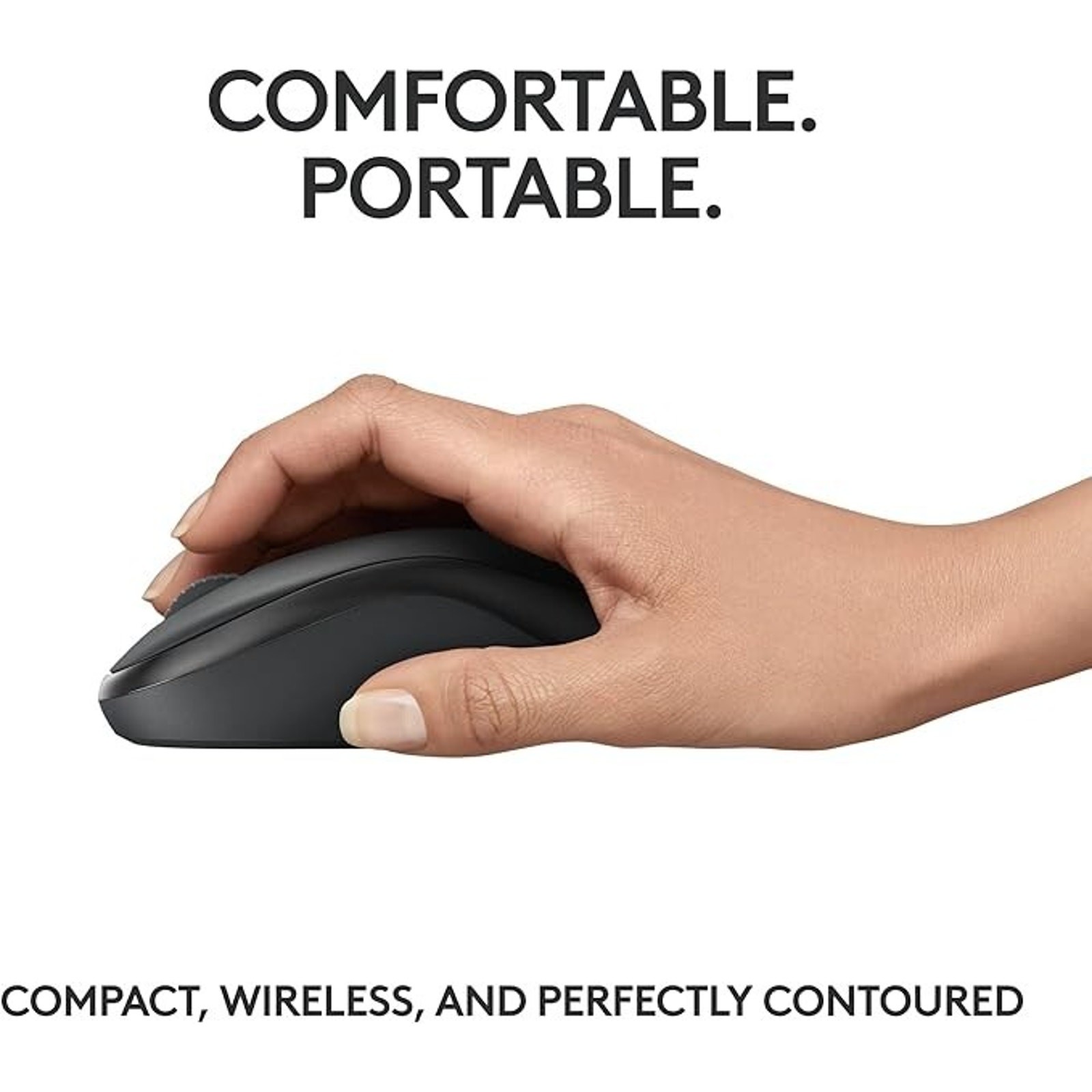 Logitech M240 Bluetooth Mouse Wireless (Black) Silent, Compact, Portable, Easy