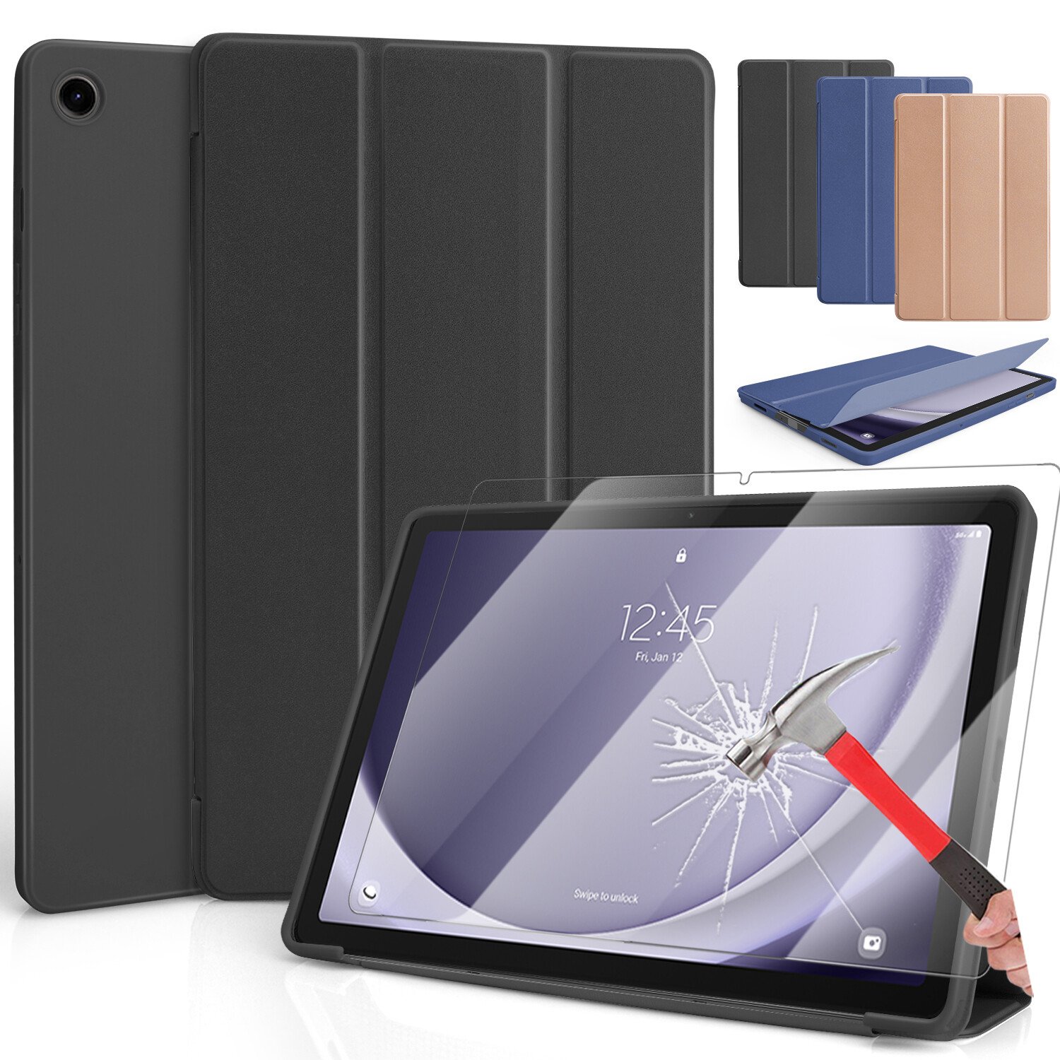 Case For Samsung Galaxy Tab A11+ 2025 11″ Cover/ Tempered Glass Screen Protector