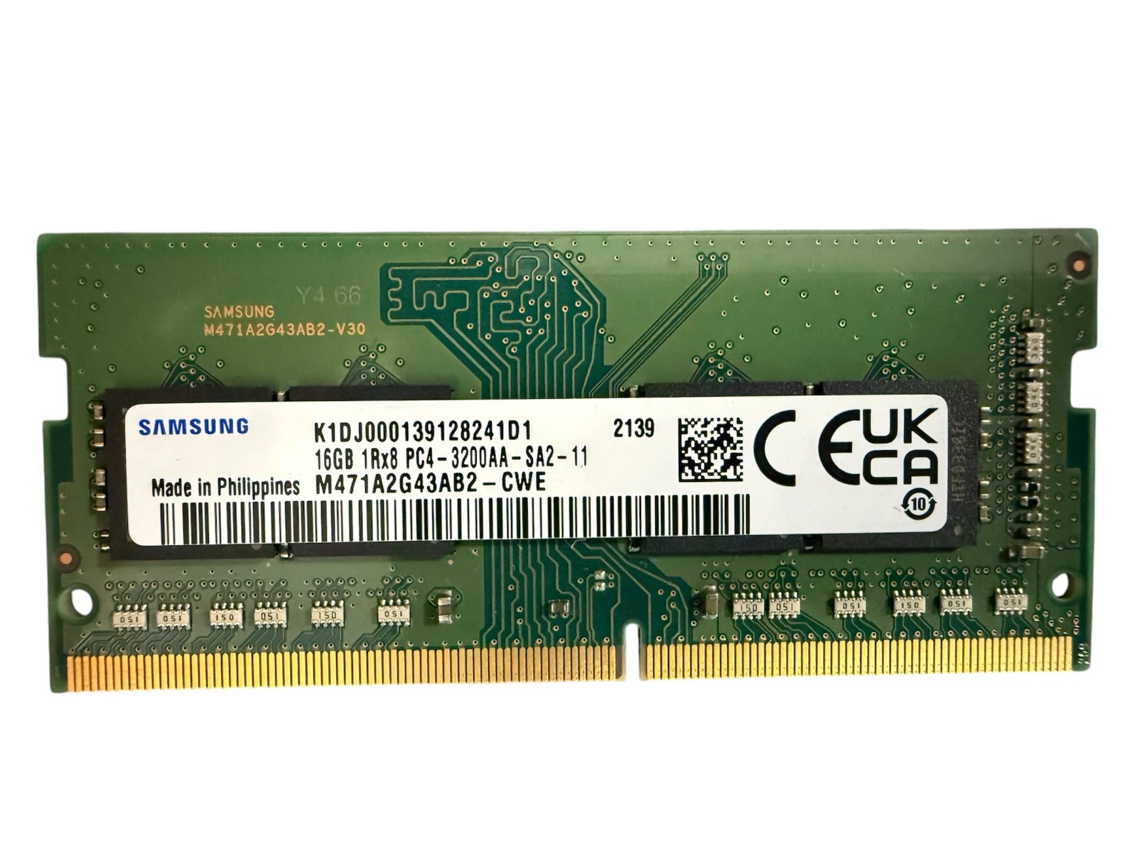 Samsung 16GB DDR4 3200MHz PC4-3200 Laptop RAM SO-DIMM M471A2G43AB2-CWE Tested