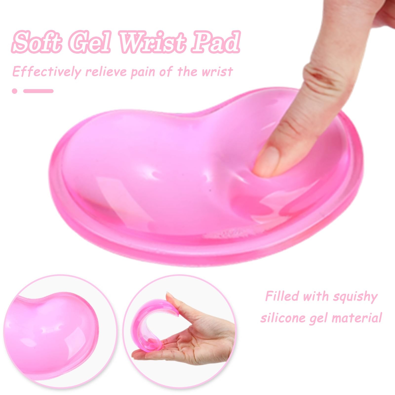 Gel Keyboard & Mouse Wrist Rest Set 15.75×2.17×0.83in & 4.3×2.7in – Ergonomic