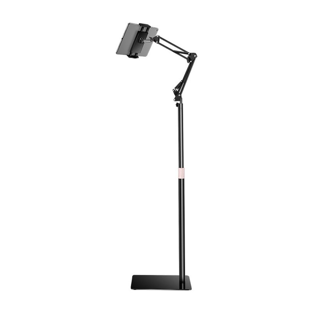 Universal 360° Tablet Holder Floor Stand Clamp Adjustable for 4-17″ Phone iPad