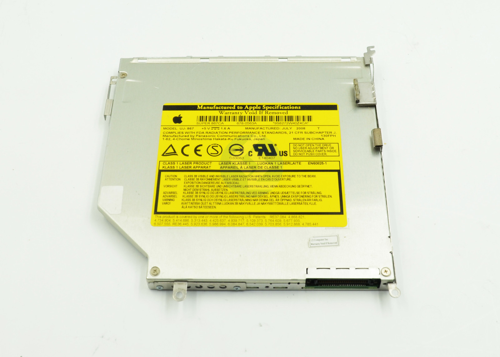 USED 9.5mm GSA-S10N 678-0565A S10NA IDE DVDROM Superdrive for Macbook A1181