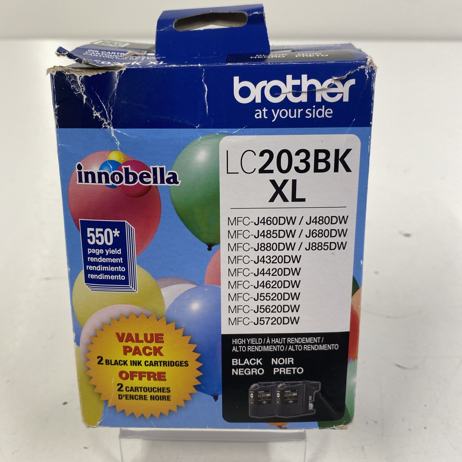 Genuine BROTHER LC203BK XL Black High Yield Ink Cartridge Replacement * 5/2028 *
