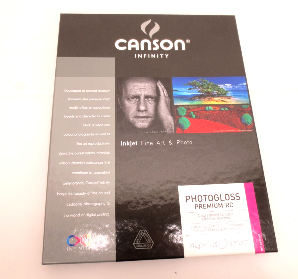 Canson Infinity Photogloss Premium RC Inkjet Photo Paper 270gsm 25 sheets 8.5×11