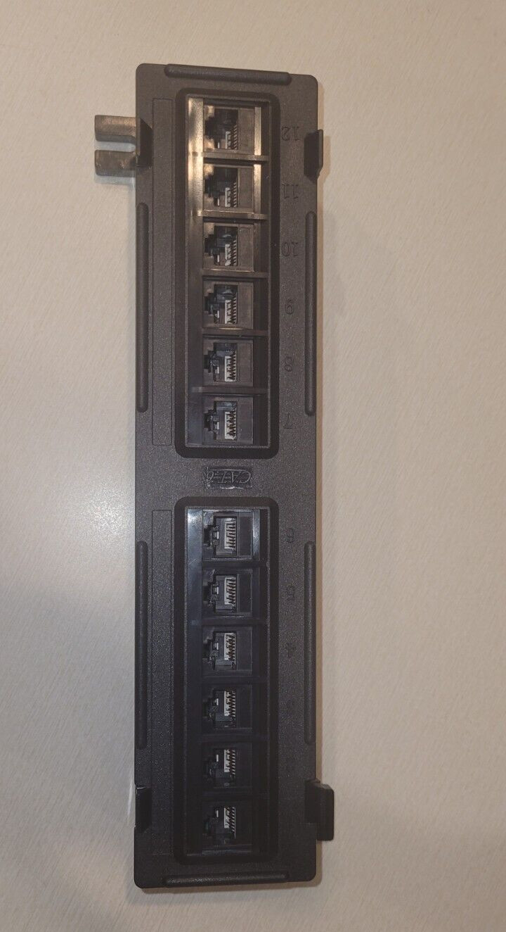 1 New 12 Port Vertical Cat6 RJ45 Network Patch Panel w/Bracket, Buyer’s Point